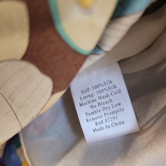 Johnny Was 100% Silk Boho Maxi Floral Skirt w/ Silk Lining Size Large - Picture 5 of 13